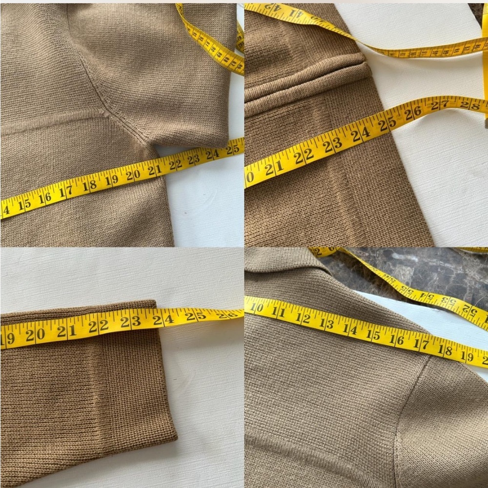 Vintage Tan J.Crew 100% wool full zip sweater. - Picture 6 of 8